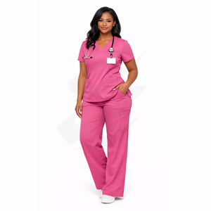 Premium Women Nurse Medical <b>Scrubs</b> <b>Set</b> Custom Uniform Factory Wholesale - Product Image 2