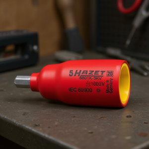 Clé à douille hexagonale carrée courte Hazet 3/8'' avec isolation protectrice 1000V - Product Image 3