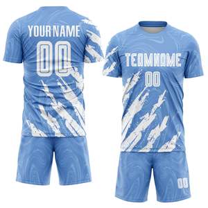 Quick Dry Soccer Jersey Round Neck Football Uniform <b>Kids</b> and Adult Sport T-shirt Set Wholesale OEM Service - Product Image 1