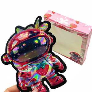 Exotic Die Cut <b>Zip</b> <b>Lock</b> Mylar <b>Bags</b> 3.5g 7g 28g Smell Proof Reusable with Paper Box Food Grade Packaging - Product Image 6