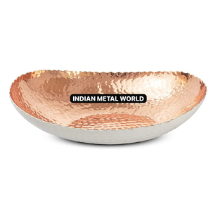 Cuenco elegante para servir chocolate de metal martillado, cuenco de metal de la mejor calidad para accesorios de boda de gran venta, precio bajo ecológico - Product Image 1