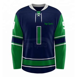 Maillot de hockey sur glace de qualité supérieure, nouveau style, design personnalisé, 100% polyester, séchage rapide et respirant, maillot d'équipe sportive Foge - Product Image 1