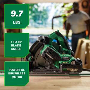 Sierra de riel inalámbrica ligera de 36 V MultiVolt de 6-1/2 pulgadas con bisel ajustable, profundidad de corte de 1-46-2-1/2 pulgadas para madera, alimentada por batería - Product Image 6