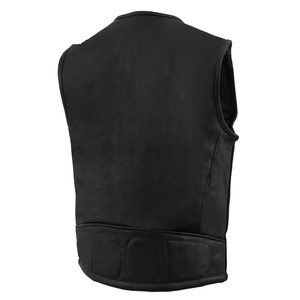 Gilet en cuir réversible imperméable coupe-vent à séchage rapide respirant sans manches Logo de couleur personnalisé Vêtement d'extérieur de haute qualité pour hommes - Product Image 6