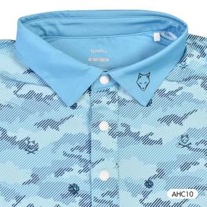 Handee <b>Camo</b> O Golf Xanh Bin Men's Breathable 100% Polyester Knitted Sublimation Printed Golf Clothing - Product Image 3