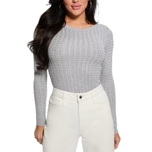 Suéter de manga larga todo en uno informal de Invierno para mujer de color sólido con nuevo diseño floral retorcido - Product Image 3