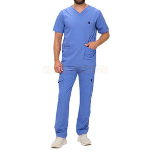 Service OEM Uniforme de gommage médical nouveau style Uniforme de gommage médical de couleur unie de haute qualité à vendre - Product Image 2