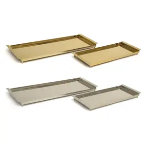 Plateau de service décoratif en laiton Plateau en laiton métallique pour mariage - Product Image 6