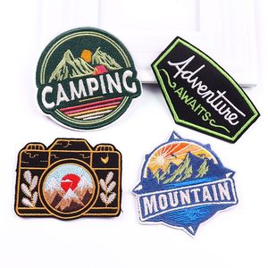 4 Pcs Outdoor Embroidered Patches Iron-On Sewing Patches for Clothing Jackets <b>T</b>-<b>Shirts</b> Backpacks-Rectangle Shaped <b>Mountains</b> - Product Image 5