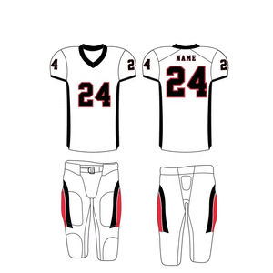 Ensemble d'uniformes de football américain unisexe Vêtements de sport en polyester à manches courtes et grande taille avec un maillot personnalisable - Product Image 6