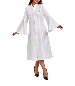 Tela de seda para mujer, túnicas de Coro del clero, hasta la rodilla, ropa de Iglesia, vestimentas de sacerdote, túnicas de clero para mujer - Product Image 1