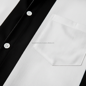 Abstract Art Men Casual <b>Shirt</b> Color Block <b>Patchwork</b> Short Sleeve Breathable Linen Cotton Summer Holiday Custom Men <b>Shirt</b> - Product Image 5