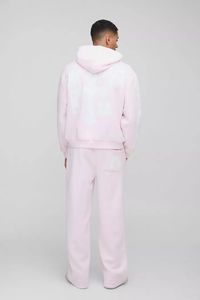 Chándales con capucha con gráfico cruzado cuadrado de gran tamaño para hombre, ropa informal, chándal transpirable y cómodo para hombre - Product Image 3