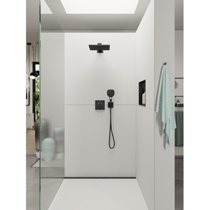 Conexión de pared HG FixFit E negro mate con soporte para ducha, accesorios para baño y aseo - Product Image 3