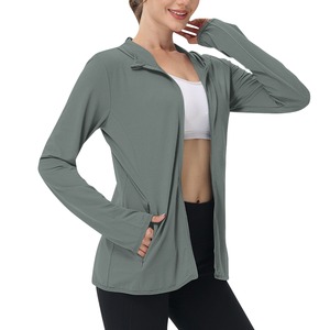 Top de Yoga Personalizado Transpirable de Spandex/Nailon, Talla Grande, Chaquetas de Fitness para Mujer, Media Cremallera, Manga Larga, Ropa de Entrenamiento Cómoda - Product Image 4