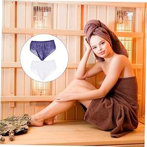 Women <b>Disposable</b> Shorts Nonwoven Underwear for Travel Camping Spa Individually Pack of 50 - Product Image 2