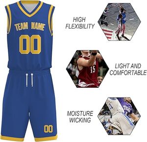 Uniforme de baloncesto ligero de Color sólido para adultos Estilo único Impresión de alta calidad Tallas XS XXS con logotipo de ropa deportiva - Product Image 5