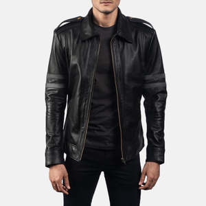 Chaqueta de Motero Armstrong ODM de Cuero Vacuno Genuino en Negro XS Reversible con Revestimiento para Otoño - Product Image 4