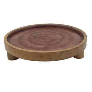 Soporte de pastel de madera de acacia Soporte de pastel de forma redonda Soporte de pastel de 2 niveles Bandeja de servicio Mesa para restaurantes Hecho a mano a granel - Product Image 4