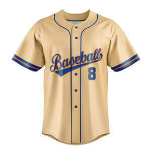 Uniformes de Béisbol para Hombre al por Mayor de Fábrica, Uniformes de Béisbol con Botones Completos y Logotipo Personalizado Impreso de la Mejor Calidad - Product Image 3