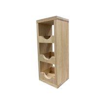 Meuble de maison moderne écologique à assembler soi-même, porte-verres à vin en pin massif à trois niveaux, porte-verres à vin en bois naturel