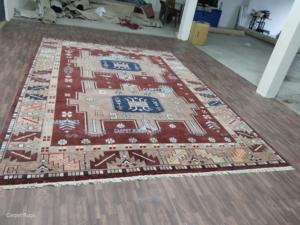 Alfombra roja alfombras antiguas de alta calidad persa anudada a mano Alfombra de lana conjuntos Croucher alfombra 9x12 sala de estar decoración del hogar alfombras - Product Image 5