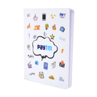 Carnet à couverture rigide de qualité supérieure PAYTM (SPOT UV) format A5, 350 g/m², reliure cousue, 192 pages, logo personnalisé, cadeaux d'entreprise