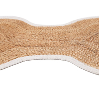 Tapis de bureau EUDICO, ensembles de tapis tissés à la main, réversibles, en jute tressée, rectangulaires, à carreaux, antidérapants, adaptés aux animaux domestiques, brodés, fabriqués à la machine