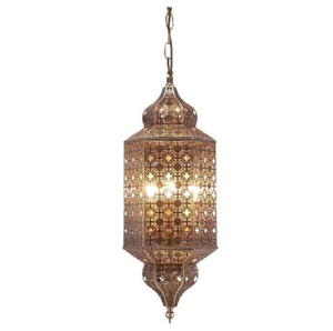 Lampe suspendue décorative en métal faite à la main pour la maison Design de lampe suspendue de style marocain Lanterne d'éclairage de mariage personnalisée - Product Image 5