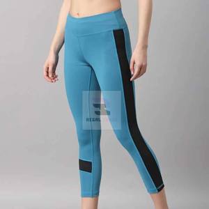 Leggings de sport taille haute pour femmes 100% coton Tissu tricoté confortable - Product Image 2