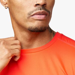100% Polyester Slim Fit Manches Courtes Ras Du Cou Sécurité Orange Poly Twinset-T-shirts Décontractés et Shorts Ensemble pour L'été - Product Image 6