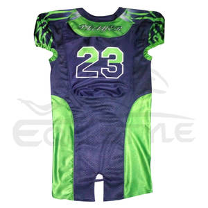 ชุดยูนิฟอร์มอเมริกันฟุตบอล คอวี แขนสั้น แบบสั่งทำพิเศษ พิมพ์ลายแบบระเหิด โรงงานผลิตเสื้อเจอร์ซีย์ รับผลิตแบบ OEM แบรนด์ส่วนตัว ชุดทีม - Product Image 2