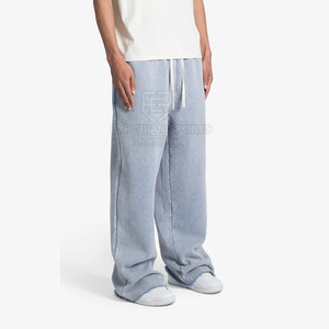 Pantalons de survêtement évasés pour hommes avec logo personnalisé 2025, matière unie, qualité supérieure, prix bas, pantalons de survêtement évasés - Product Image 5