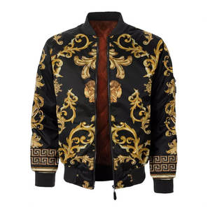 Blouson bombardier en cuir avec Logo personnalisé, col carré, Sublimation, lettrage, OEM, vente en gros - Product Image 2