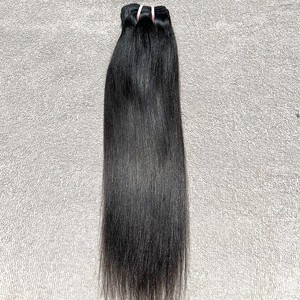 Cheveux indiens Remy non traités 12A, lisses naturels, noirs, double trame machine, 100g, Inde - Product Image 1