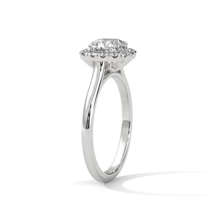 Bague solitaire halo en argent sterling 925 avec zircon cubique taille coussin 2,0 carats, pour fiançailles, mariage, bijoux de fête raffinés, cadeau pour femme - Product Image 5