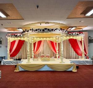 Tradicional blanco SUR DE LA India boda Pilar Mandap elegante SUR DE LA India Mandap venta al por mayor templo-estilo Mandap boda conjunto - Product Image 6