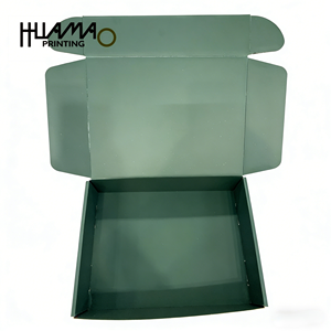 Recycled Custom-made dark green corrugated <b>box</b> Custom double-side printing <b>shipping</b> <b>box</b> for clothes other shoes packaging design - Product Image 3