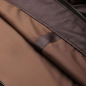 Veste en cuir pour hommes de bonne qualité, vêtements de rue de qualité supérieure, veste en cuir pour hommes, imperméable et lourde, service OEM, nouveauté - Product Image 6