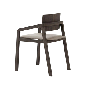 Contemporary Aesthetic Solid <b>Wood</b> <b>Dining</b> <b>Chair</b> with Upholstered Seat for Modern Cafe Restaurant and Home Interior - Product Image 4