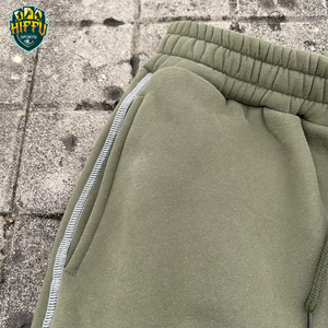 Chándal a rayas con logotipo personalizado de moda para hombre, pantalones de chándal con cremallera de invierno, Conjunto de sudadera con capucha, patrón sólido informal para hombre - Product Image 6