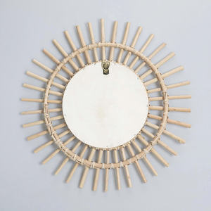 Vietnam Handmade <b>Round</b> Wall <b>Mirror</b> Best Choice for Vanity Makeup Decorative Rattan-<b>Mirror</b> <b>with</b> <b>Lighting</b> <b>Lighted</b> <b>Mirror</b> Vietnam - Product Image 2