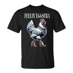T-shirt a maniche corte con stampa di polli e uova, vita in fattoria, girocollo unisex per adulti, grafica con animali del campagna - Product Image 1