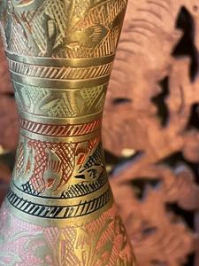 2025 recién llegado Vintage decorativo jarrón de latón acrílico diseño Floral decoración del hogar adición regalo perfecto precio razonable Metal - Product Image 2