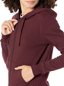 Meilleure vente de sweat à capuche uni pour femme, sweat à capuche d'hiver à fermeture éclair - Product Image 5