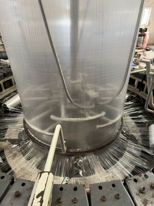 Tissu tissé naturel transparent léger de polypropylène de taille jumbo modelé pour l'usage d'industrie en faisant des sacs tissés - Product Image 2