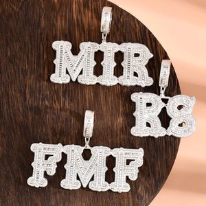 Colgante de Letra Personalizado con Moissanita, Chapado en Rodio, Estilo Hip Hop, Inicial Personalizada, Unisex, para Uso Diario - Product Image 4