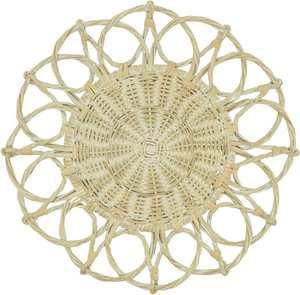 Mantel Individual Tejido a Mano, Resistente al Calor, para Uso Doméstico, Aislante, con Diseño Floral, de Ratán - Product Image 3