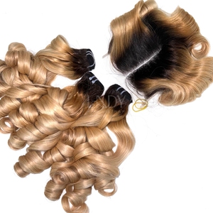 Haute Qualité Blonde 613 Couleur Vietnamien Vierge Cheveux Humains Fermeture Ensemble Cheveux Tissage Extensions Machine Double Trame - Product Image 4