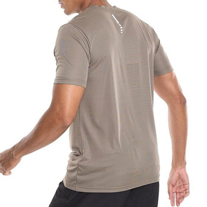 Hombres gimnasio secado rápido cuatro vías estiramiento Regular Fit camiseta ejercicio Activewear Atlético Fitness deporte manga corta Camisetas - Product Image 3